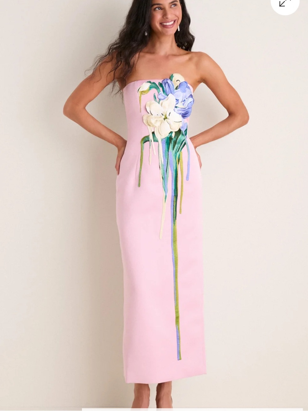 Leo Lin Rayna Pink Embroidered Dress